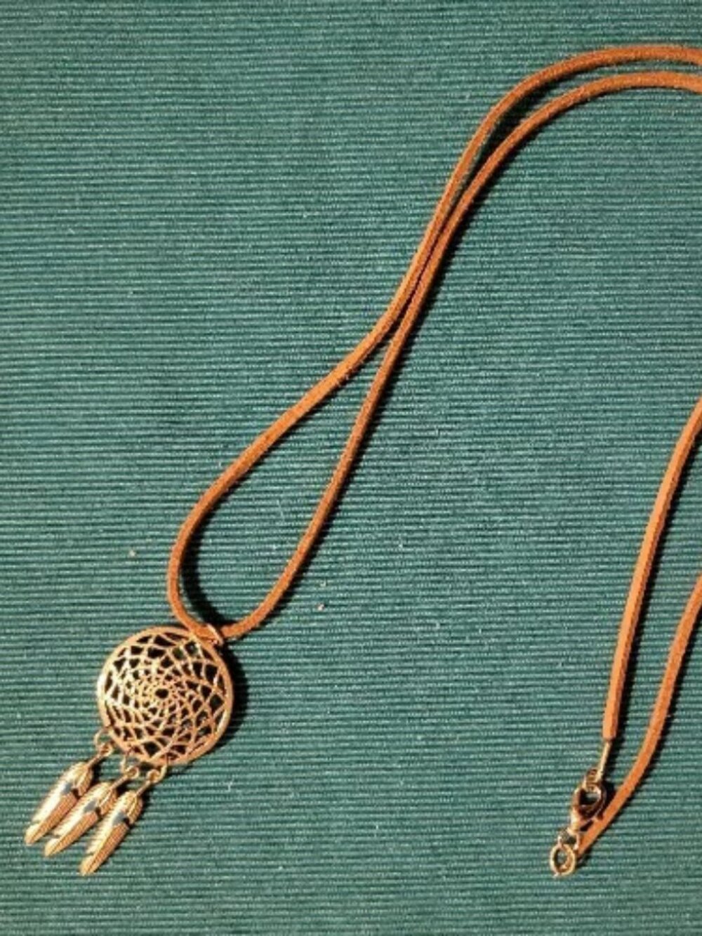 Silver Dream Catcher Feather Necklace